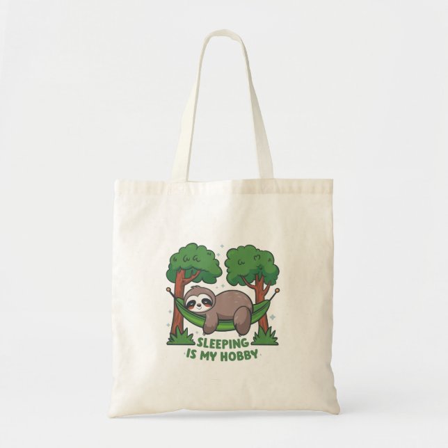 Bolsa Tote Dormir é o meu passatempo (Frente)