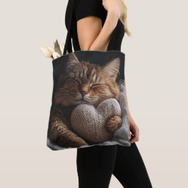 BOLSA TOTE DORMIR UM GATO DE MESA MARAVILHOSA COM TRAVESSEIRO