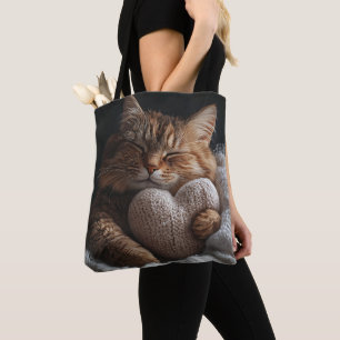 BOLSA TOTE DORMIR UM GATO DE MESA MARAVILHOSA COM TRAVESSEIRO