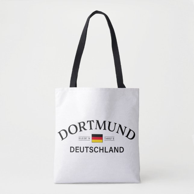 Bolsa Tote Dortmund Deutschland Coordinates German (Frente)