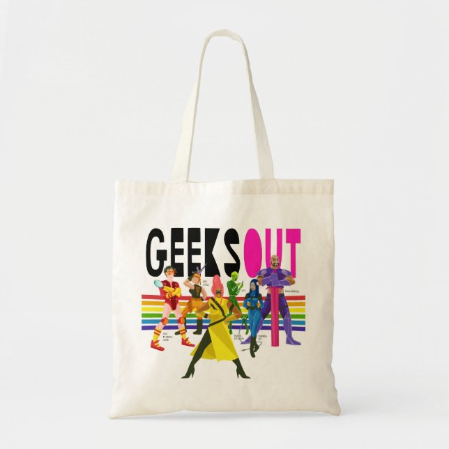 Bolsa Tote Dos geeks sacola PARA FORA (Frente)