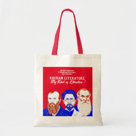 Bolsa Tote Dostoevsky + Tolstoy + Chekhov - Literatura Russa