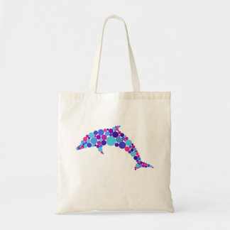 Bolsa Tote Dot Dolphin Colorfull Abstrato Sea Animal