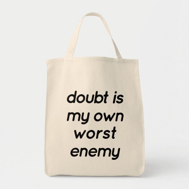 Bolsa Tote Doubt Grocery Tote Bag (Frente)