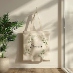 Bolsa Tote Dourada Confetti Eucalyptus Foliage Bridesmaid<br><div class="desc">Este saco de roupas de uma dama de folhas de eucalipto é o presente perfeito para apresentar suas damas de honra e madrinha de casamento para um casamento moderno. O design apresenta uma folhagem verde de aqualyptus com dourado confetti.</div>