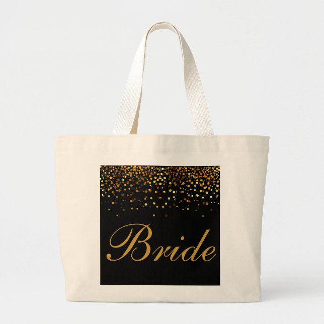 Bolsa Tote Dourada Noiva Grande (Frente)