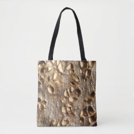 Bolsa Tote Douradas Manchas Metálicas Leopardo