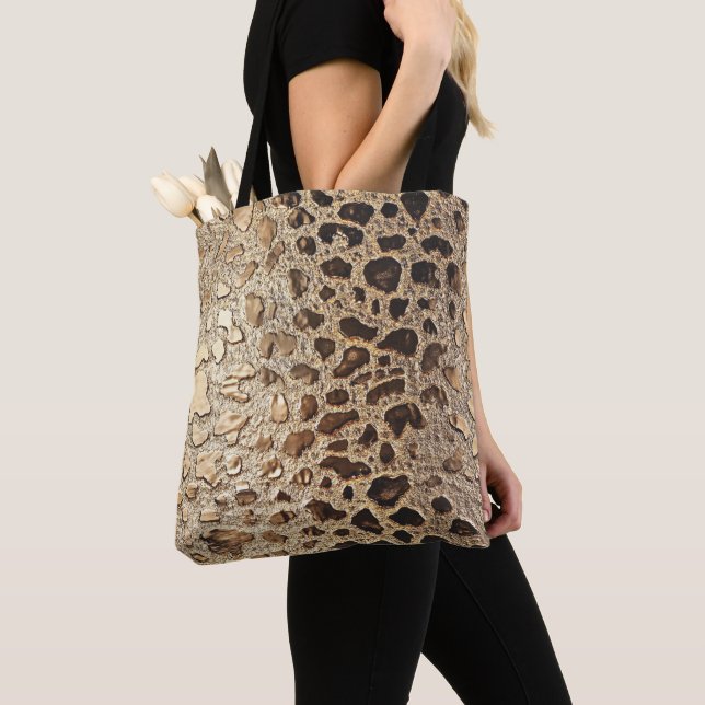 Bolsa Tote Douradas Manchas Metálicas Leopardo (Close Up)