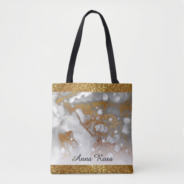 Bolsa Tote *~* Dourado brilho do Abstrato brilhante Dourado (Frente)