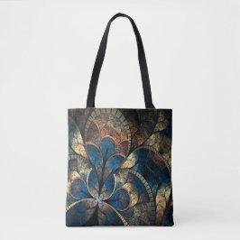 Bolsa Tote Dourado e azul