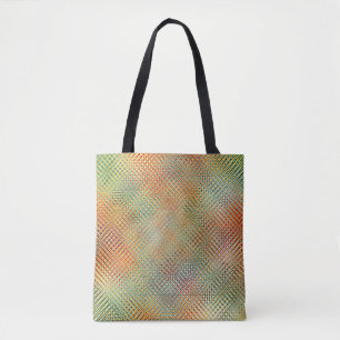 Bolsa Tote Dourado Padrão Verde Cor-de-Rosa Amarelo Cor-de-Ro