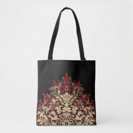 Bolsa Tote Dourado vermelho e preto