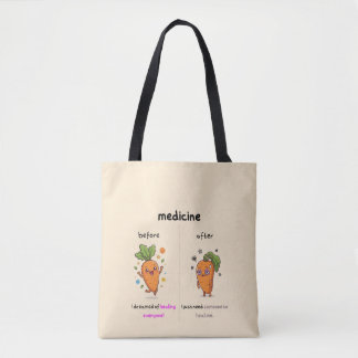 Bolsa Tote Doutor Cenoura Antes e Depois da Medicina - sacola
