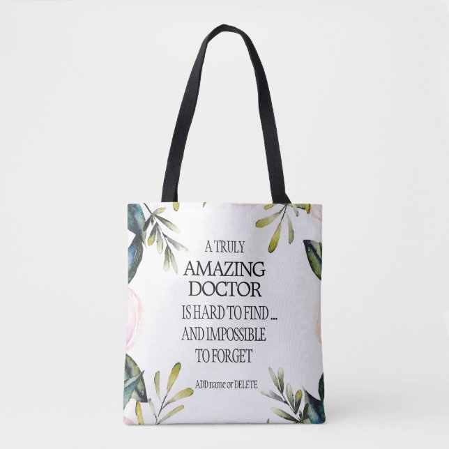 Bolsa Tote Doutor Deixando Presente Obrigado Adeus Apreciação (Frente)