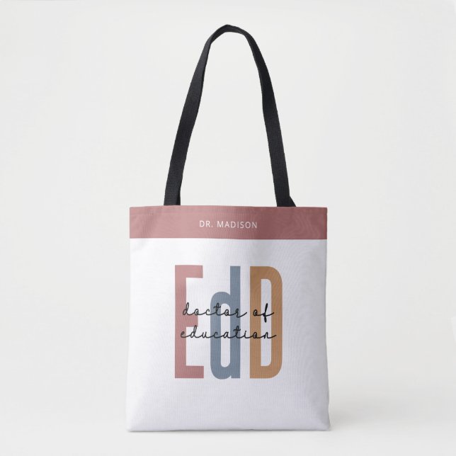 Bolsa Tote Doutorado Personalizado Em Educação (Frente)