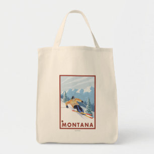 Bolsa Tote Downhill Snow Skier - Montana