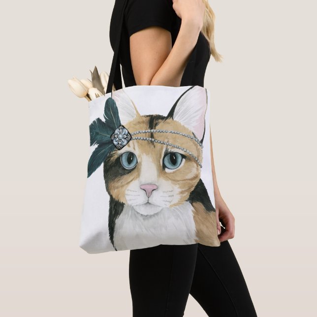 Bolsa Tote Downton Cat | Sujeitas A Penas (Close Up)