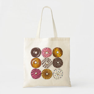 Bolsa Tote Doze Rosquinhas Doughnut Brechfast - Folha de Alim
