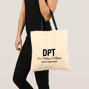 Bolsa Tote DPT Personalizado Doutorado em Presente de Terapia