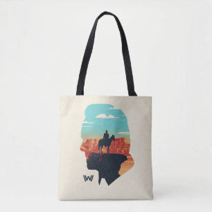 Bolsa Tote Dr. Ford Silhueta Homem de Westworld   no preto