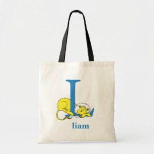 Bolsa Tote Dr. Seuss ABC: Letra L - Azul Adicione seu nome
