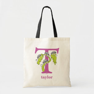 Bolsa Tote Dr. Seuss ABC: Letra T - Roxo Adicione seu nome