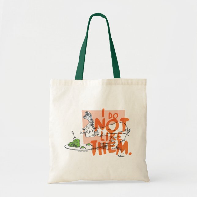 Bolsa Tote Dr. Seuss Cara-Eu-Sou "Eu Não Gosto" (Frente)