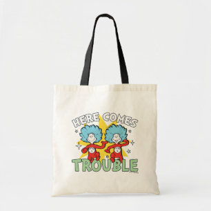 Bolsa Tote Dr. Seuss Coisa Um Coisa Dois Aqui Vem o Problem