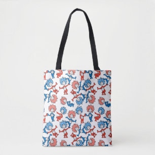 Bolsa Tote Dr. Seuss   Coisa Uma Coisa Dois Padrões de Bandei