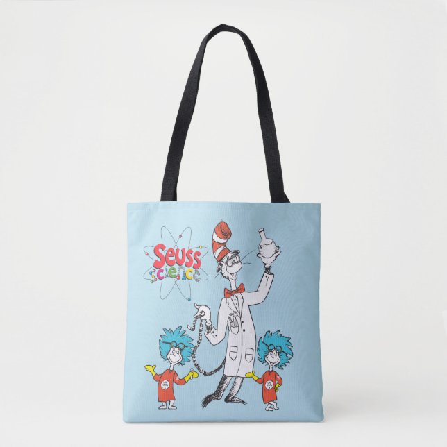 Bolsa Tote Dr. Seuss | Gato na Ciência do Hat Seuss (Frente)
