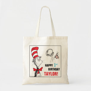Bolsa Tote Dr. Seuss Gato no Aniversário do Chapéu