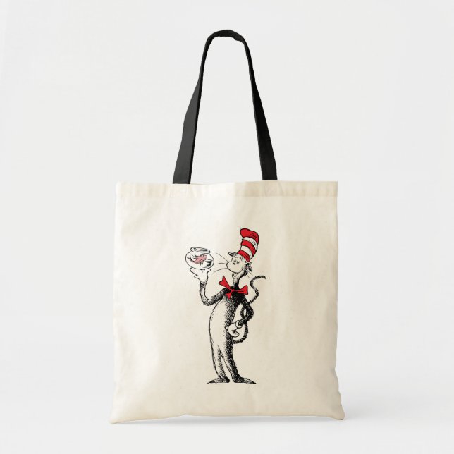 Bolsa Tote Dr. Seuss | Gato no Chapéu & Krinklebine (Frente)