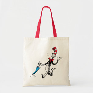 Bolsa Tote Dr. Seuss Gato no Chapéu Passeio de Guarda-chuva