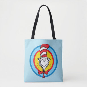 Bolsa Tote Dr. Seuss   Gato no Gráfico da Cabeça de Chapéu