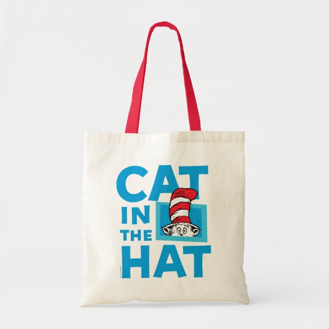 Bolsa Tote Dr. Seuss | Gato no logotipo chapéu (Frente)