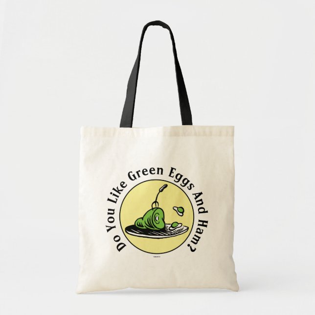 Bolsa Tote Dr. Seuss | Green Eggs and Ham Icon (Frente)