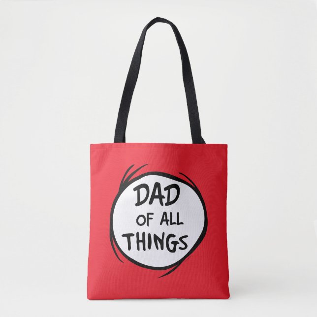Bolsa Tote Dr. Seuss Thing One Thing Two - Pai de todas as co (Frente)