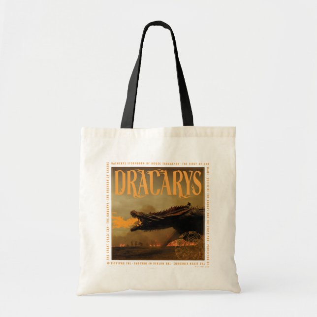 Bolsa Tote "Dracarys" Drogon Brething Fire Graphic (Frente)