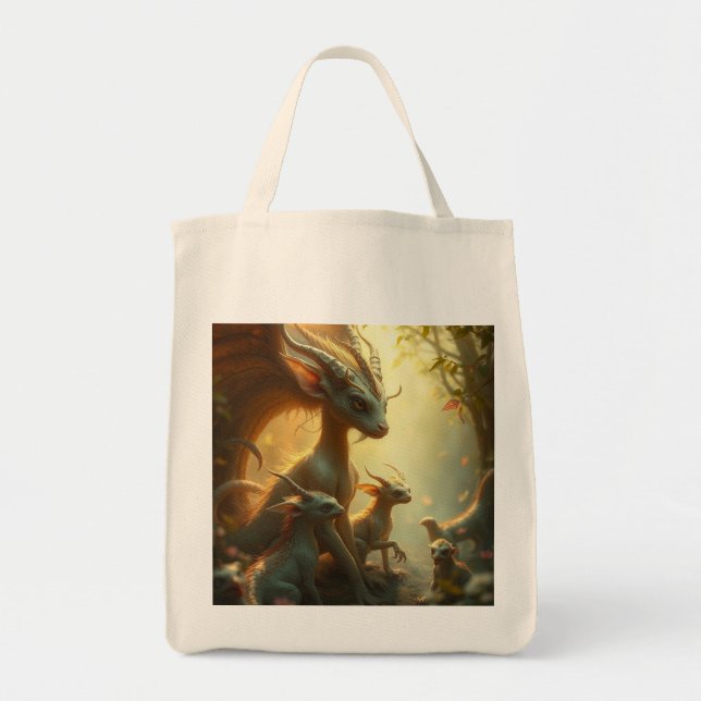 Bolsa Tote „Drachenmutter im goldenen Wald“ (Frente)