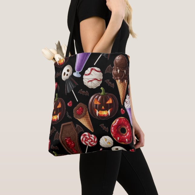 Bolsa Tote Dracula Halloween Candy (Close Up)