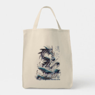 Bolsa Tote Dragão Água 22 Yin Yang Kanji