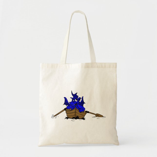Bolsa Tote Dragão azul no barco (Frente)