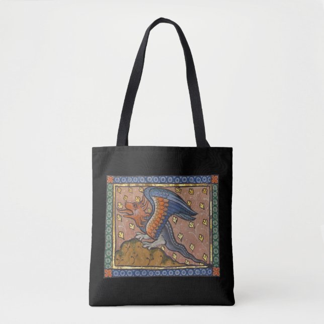 Bolsa Tote Dragão Bestiário Medieval c. 1270 (Frente)