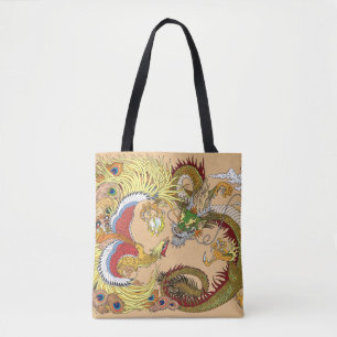 Bolsa Tote Dragão chinês e fênix