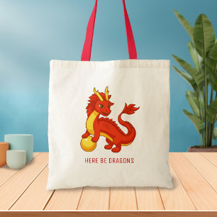 Bolsa Tote Dragão Chinês Vermelho