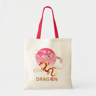 Bolsa Tote Dragão com Cherry Blossom
