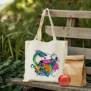Bolsa Tote Dragão de Água Chinês Peixe Koi