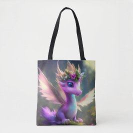 Bolsa Tote Dragão De Fada Roxo (Acredite No Maravilhoso)