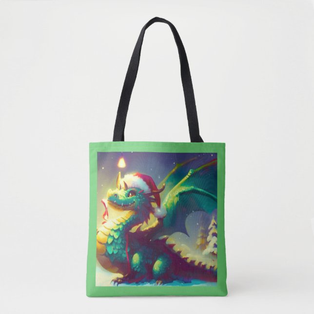 Bolsa Tote Dragão de Natal 3 (Frente)