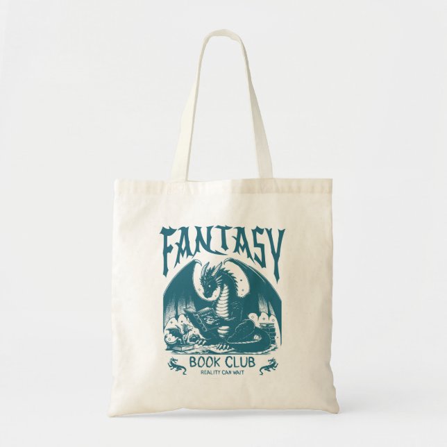 Bolsa Tote Dragão do Clube de Livro Fantasia (Frente)